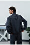 Men's striped zipper jacket - tie-front pants (top-bottom set) - 4