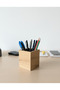 Wooden Desktop Square Pen Holder Brown - 5