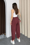 Stirrup Model Women's Modal Shalwar Trousers 3165 Claret Red - Premium Series - 5