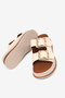 Women's Beige Comfortable Fit High Sole Buckle Slippers - 3