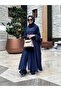 Fringed Mira Oversize Double Set - Navy Blue - 4