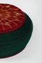 Children's Wrap - Green Fabric - Burgundy Skullcap - Round Wrap - Bird's Eye - 6 Meters (Züabeli) - 4