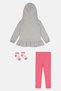 Toddlers Girl 3 Pieces Graphic Print Hoodie And Bottom With Socks Set, Multicolor - 3