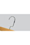 Wooden (Silver Hook Lama) Clothes Hangers for Pants and Skirts, Natural Color, 12 Pieces - 3