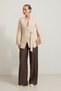 Amber Slim Fit Jacket with Sleeve Detail and Tie Detail at the Waist