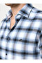 The Beacon Blue and White Cotton Checks Shirt Comfort Fit - 2