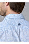 The Blue Geometry Cotton Shirt with Delicate Pattern Comfort Fit - 7