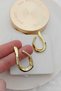 Wavy Çengel Gold Women's Earrings Ultra Light (4.5cm)