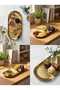 Gold Metal Oval Presentation Tray - Stainless Steel Decorative Coffee and Tea Serving Tray - Promise Engagement Tray - 5