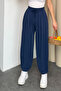 Stirrup Model Women's Modal Shalwar Trousers 3165 Navy Blue - Premium Series - 7