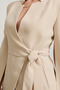 Amber Slim Fit Jacket with Sleeve Detail and Tie Detail at the Waist - 4