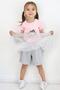 Girl's Shorts Skirt Double Set Animal Love Themed Girl's Printed Bow Accessory 2-6 Years Old - 2