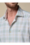 The Sage Check Green Cotton Checks Shirt Comfort Fit - 2