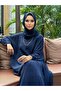 Fringed Mira Oversize Double Set - Navy Blue - 3