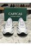 Genuine Leather White Blue Combination Handmade Casual Sports Men's Shoes Monza - 4