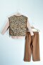 Leopard Patterned Girls' Outfit Set (Ages 4-11) - 6