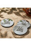 Set of 6 Ramadan Kerim Fatimi Kufi Calligraphy Islamic Acrylic Coasters - Modern Islamic Tableware Decoration - 5