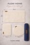 3-Piece Plush Bath Mat with Non-Slip Base, Washable, Luxurious, Soft Toilet Seat Set, Cream Water-Absorbing Carpet - 5