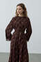 Plaid Tie Dress Brown - 3