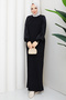 Women's Spider Web Patterned Sleeve Silk Kupra Mercerized Knitwear Dress - 3