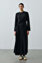 Part Detailed Modal Dress Black - 8