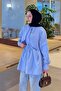 Cape Detailed Shirt Baby Blue - 2