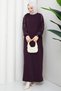 Women's Sleeve Silk Cupra Mercerized Knitwear Dress - 5