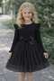 Girl's Dress with Ruffled Sleeves and Tulle Skirt