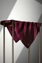 100% Twill Silk Monogram Patterned Wine Colored 90X90 Scarf Sewing Shape: Hand Sewing - 4