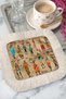 African-Inspired Stylish Fringed Presentation Placemat Tissue-Ethnic Texture Bohemian Beige Colored Presentation Napkin - 4