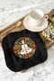 Chakra Energy Fringed Stylish Serving Napkin - Meditation Themed Bohemian Black Coffee Under-Tray Napkin - 5