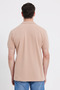 Men's Slim Fit 100% Cotton Short Sleeve Polo Collar Beige T-Shirt - 7