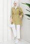Women's Waist Tunneled Pocketed Shirt - 4