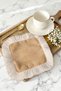 Luxury Retro Fringed Bohemian Presentation Napkin - Square Mosaic Bohemian Beige Colored Coaster Tissue - 3