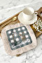 Nordic Deer Fringed Presentation Placemat Napkin - Winter Garden Rustic Gray Ecru Presentation Napkin - 5