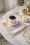 Pastel Sunset Fringed Presentation Napkin - Soft Cloudy Bohemian Lilac Salmon Coaster Tissue