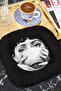 Artistic Face Portrait Fringed Presentation Napkin-Classic Black and White Retro Coaster Serving Tissue - 4