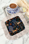 Cute Forest Story Tasseled Presentation Napkin - Natural Winter Tale Cream Coaster Tissue - 3