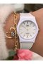 White Silicone Cord, 10 Bar Water Resistant (Suitable for Pool, Sea Use) Women's Wristwatch - 3