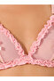 Non-Padded Wired Ruffle Edge Bra and Briefs with Slit and Bow Detail - 3