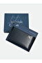 The Waymark Dual-Tone Leather Card Case – Navy & Tan