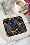 Cute Forest Story Tasseled Presentation Napkin - Natural Winter Tale Cream Coaster Tissue - 2