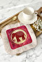 Indian Motif Fringed Presentation Napkin - Elegant Eastern Breeze Bohemian Burgundy Coaster Tissue - 7