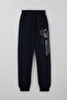 Boy's Tracksuit Set with Pocket Flap Detail and Printed Text, Ages 7-12, Light Gray Melange - 3