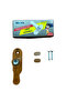 Pvc Door Window Pimapen Child Safety Lock with Button Burglar Security Latch Plastic Light Brown - 3