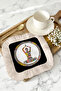 Ethnic Patterned Fringed Stylish Serving Napkin - Modern Bohemian Colorful Black Cream Coffee Tray Napkin - 6