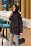 Plaid Garnished Jacket Bitter Brown - 2