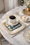 Nordic Deer Fringed Presentation Placemat Napkin - Winter Garden Rustic Gray Ecru Presentation Napkin - 3