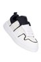 Bulky White Sneaker with Black Stripes and Black Tongue - 4