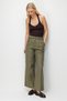 4808 women's wide leg trousers with buckle detail - khaki - 3